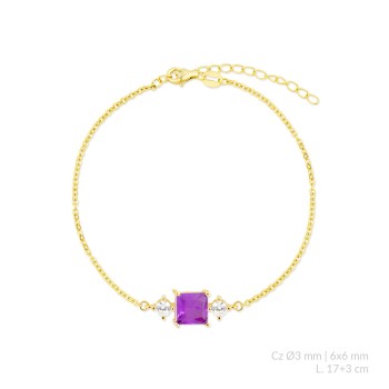 Pulsera de Plata de Ley con...