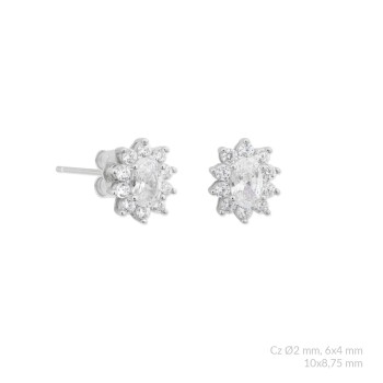 Silver earrings with cubic...