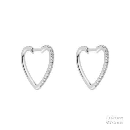 Silver earrings with cubic zirconium