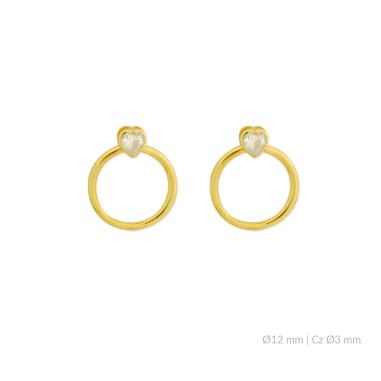 Pendientes de Plata de Ley con circonitas