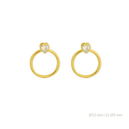 Pendientes de Plata de Ley con circonitas