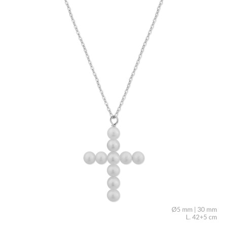 Silver necklace with cubic zirconium