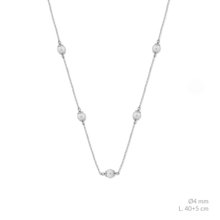 Silver necklace with cubic zirconium