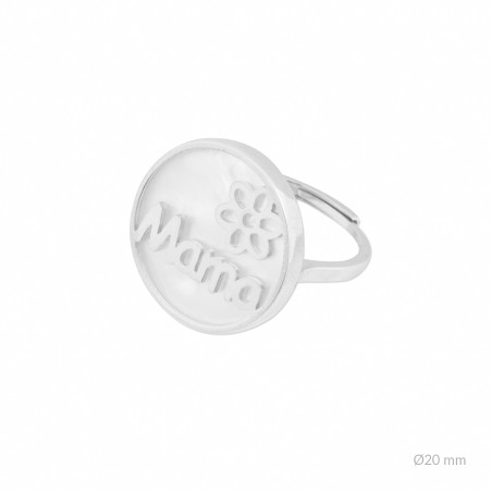 Anel em Prata Esterlina e madrepérola