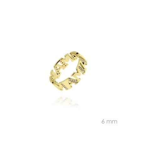 Sortija de Plata de Ley y circonita