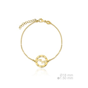 Pulsera Mamá circ. Dorada 2