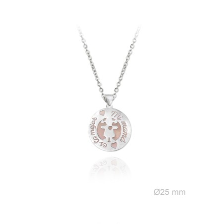 Gargantilla Mi Mamá niña rosa