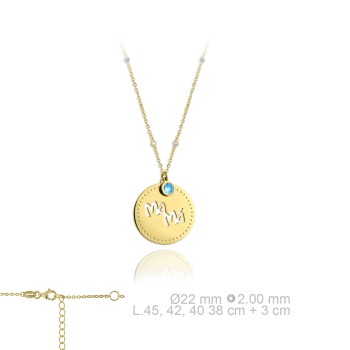 Garg. Mamá circ. Azul Dorada 2