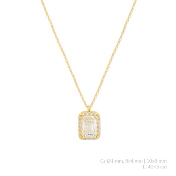 Silver necklace with cubic... 2