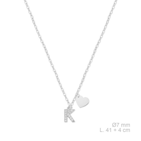 Gargantilla de Plata de Ley con circonitas | K