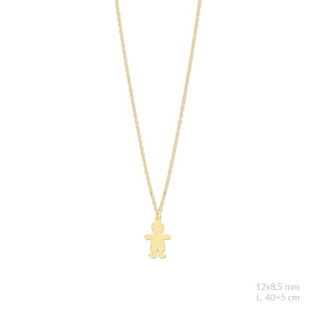 Silver necklace with cubic zirconium | Boy