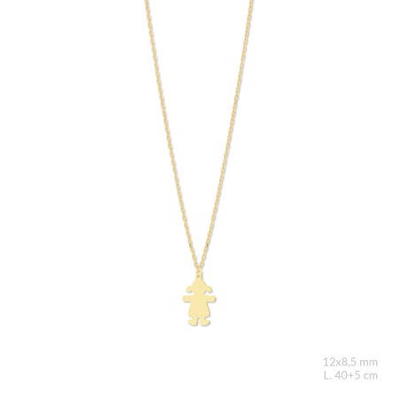 Silver necklace with cubic zirconium | Girl