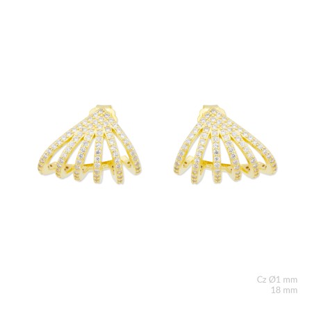 Boucles d'oreilles en Argent avec oxyde de zirconium