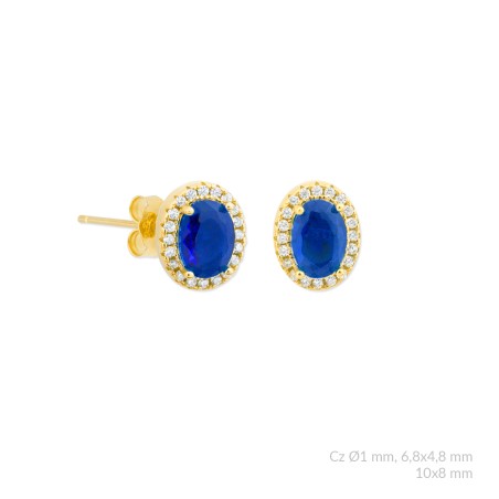 Brincos de Prata Esterlina com zircônia