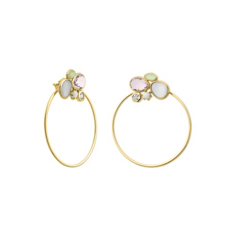 Pendientes Aro Desm. Piedra