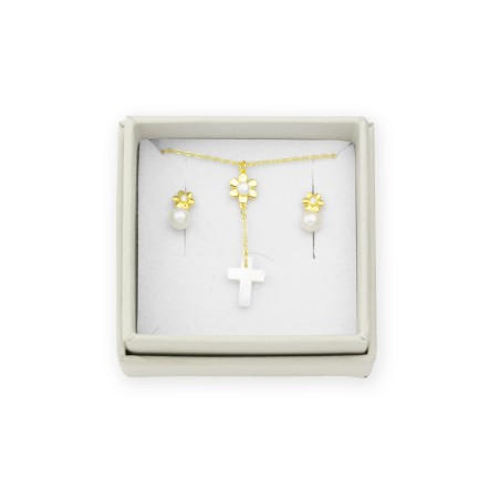 Argent Sterlin Pack - Boucles d'oreilles et tour de cou