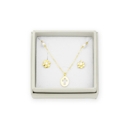 Argent Sterlin Pack - Boucles d'oreilles et tour de cou