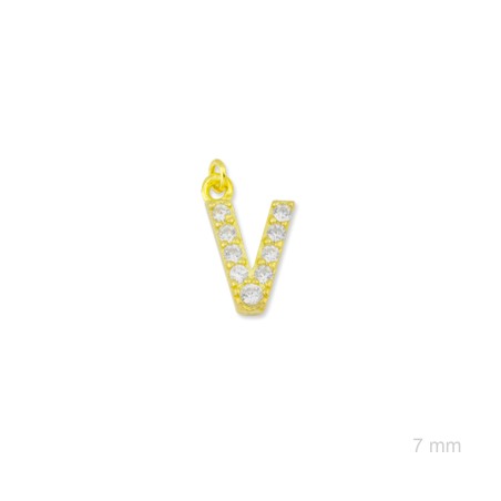 Charm de Plata de Ley (Letra V)