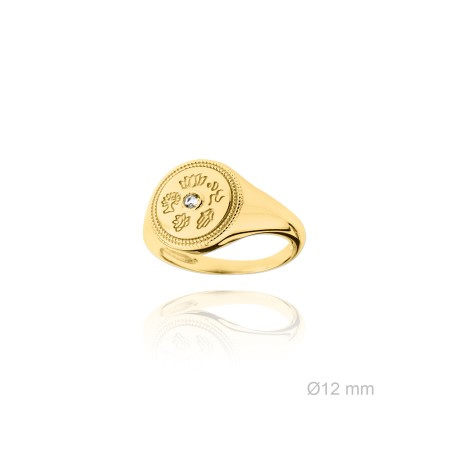 Anel de Prata Esterlina e Zircônia