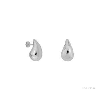 Silver earrings | 13x7 mm