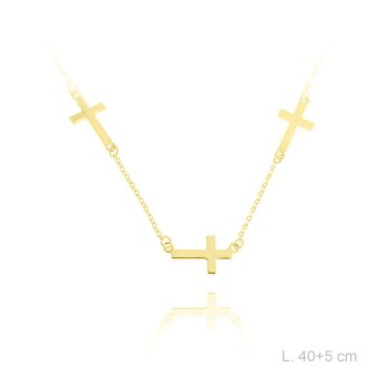 Gargantilla 3 Cruces Dorada 2