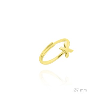Silver ring | Letter X 2