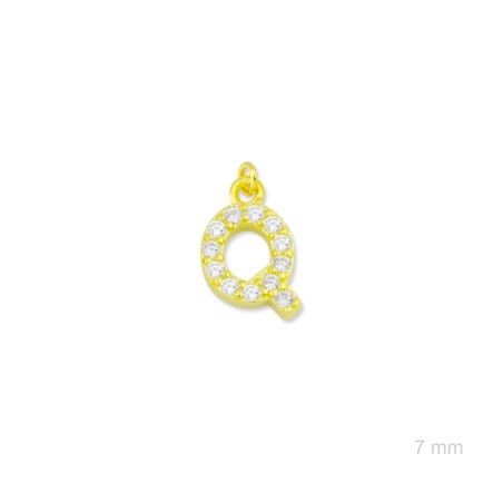 Charm de Plata de Ley (Letra Q)