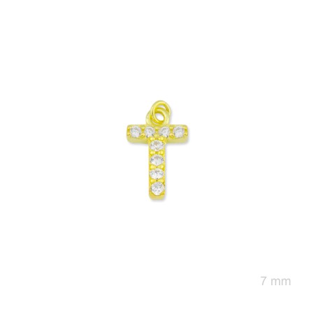 Charm de Plata de Ley (Letra T)