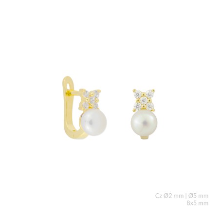 Boucles d'oreilles en Argent avec oxyde de zirconium