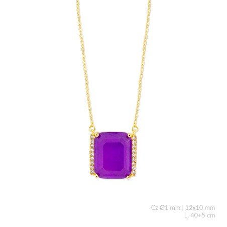 Gargantilla de Plata de Ley con circonitas