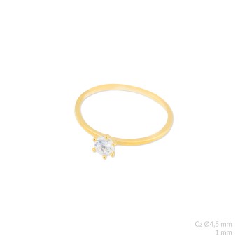 Silver ring with cubic... 2