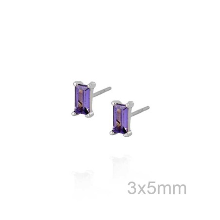 Pendientes Presión Circ. Rect. Morada