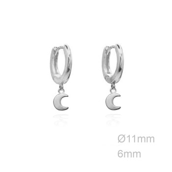 Pendientes Aro Luna Liso