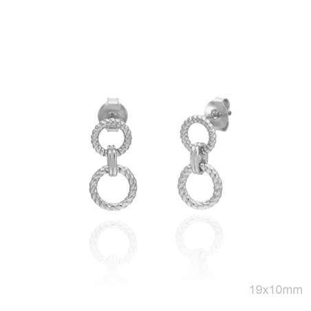 Boucles d'oreilles Argent lisse