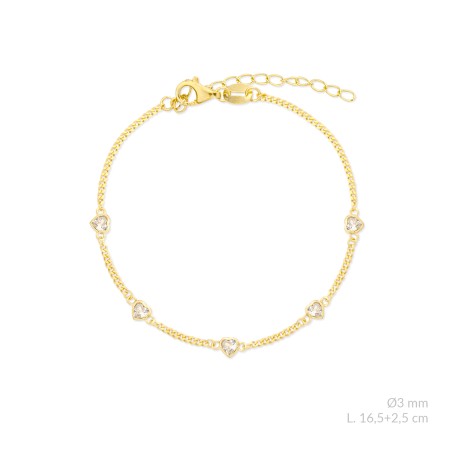 Bracelet en Argent avec oxyde de zirconium