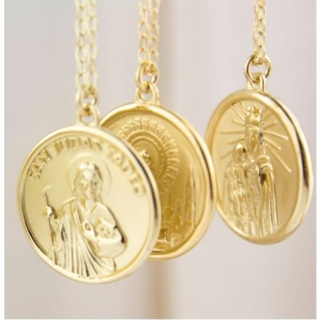 Gargantilla de Plata de Ley | Virgen del Rocío + Sagrado corazón