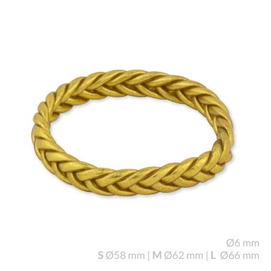 Gold leaf bracelet | Braid Ø11 mm