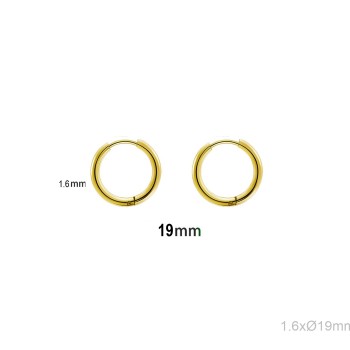 Pendientes Aro 19mm Acero