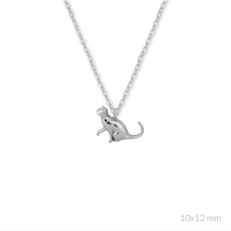 Sautoir en Argent | Chat