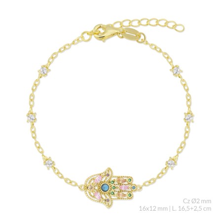 Bracelet en Argent avec oxyde de zirconium