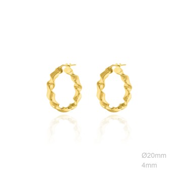 Pendientes Aro Rizado Liso...