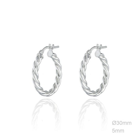 Boucles d'oreilles Argent lisse