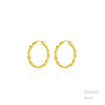 Pendientes Aro Rizado Liso... 2