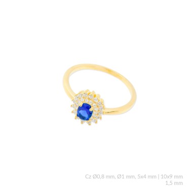Bague en Argent avec oxyde de zirconium