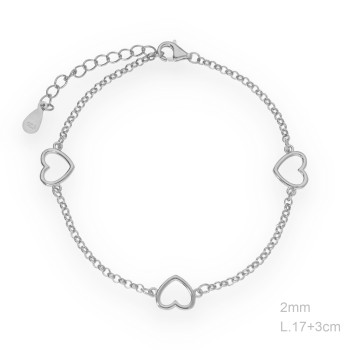 Pulsera Rolo Corazón Lisa 2