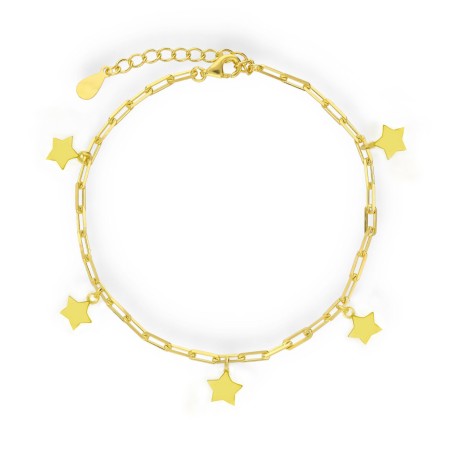 Pulsera Eslabones Estrella Lisa