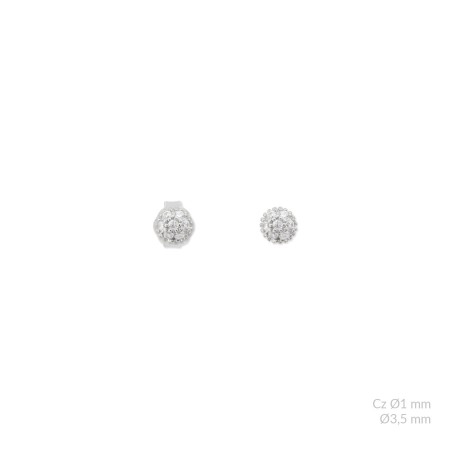 Silver earrings with cubic zirconium