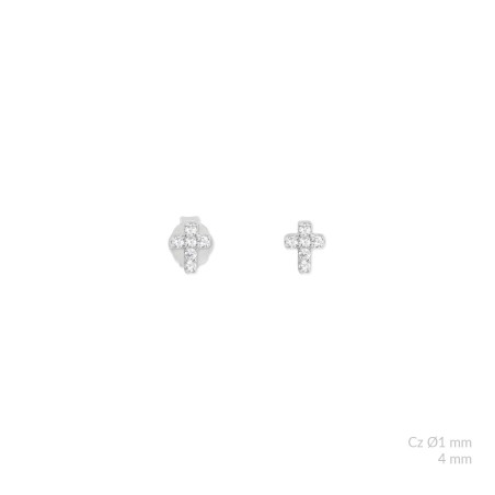 Boucles d'oreilles en Argent avec oxyde de zirconium