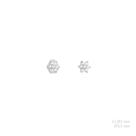 Silver earrings with cubic zirconium