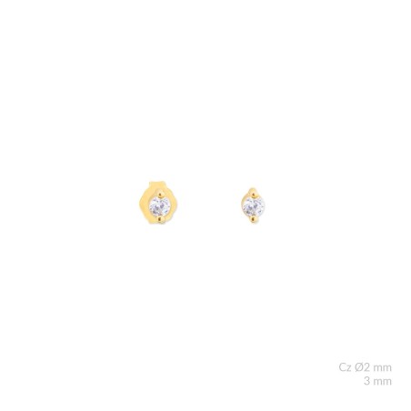 Boucles d'oreilles en Argent avec oxyde de zirconium